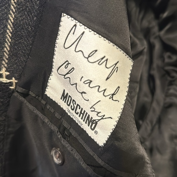 Moschino Cheap Chic Mean's Gray Black Wool Blazer - Picture 10 of 14